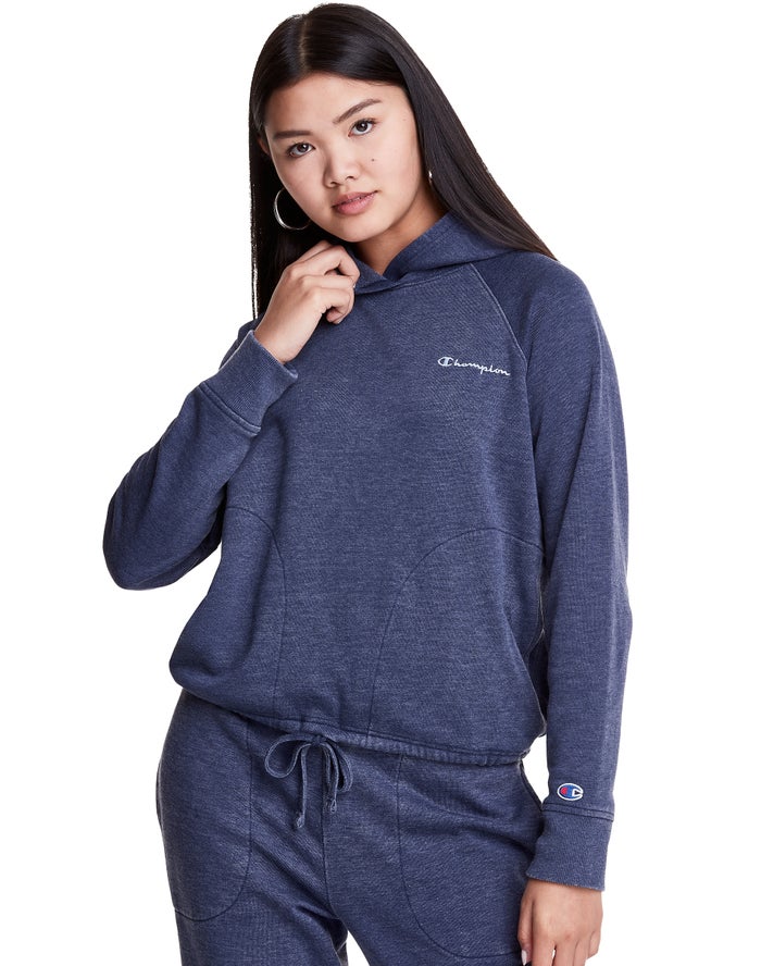 Sudadera Con Capucha Champion Mujer - Lounge Cinch Bottom ( Azul Marino ) 0273586-AN